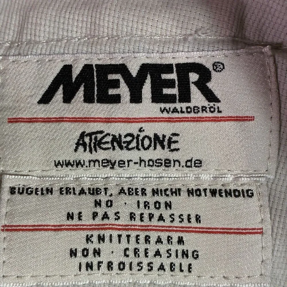 Meyer Comfort Stretch Chino Pants Men’s 38x32 Beige Khaki Non Iron Trousers - Picture 8 of 10